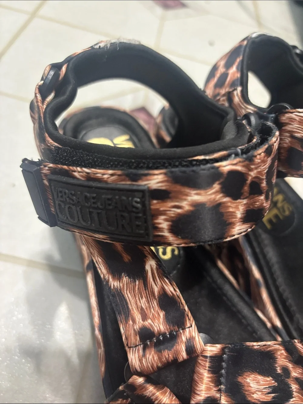 Leopard Print Platform Sandals - JEANS COUTURE